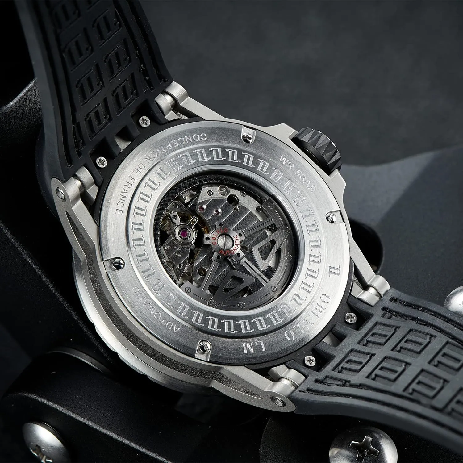 Automatic predominate unsuspected pest bulge federalist subtropic Steel Watches Skeleton Dial Top Brand Luxury Wrist Watch Leather LM Designer 