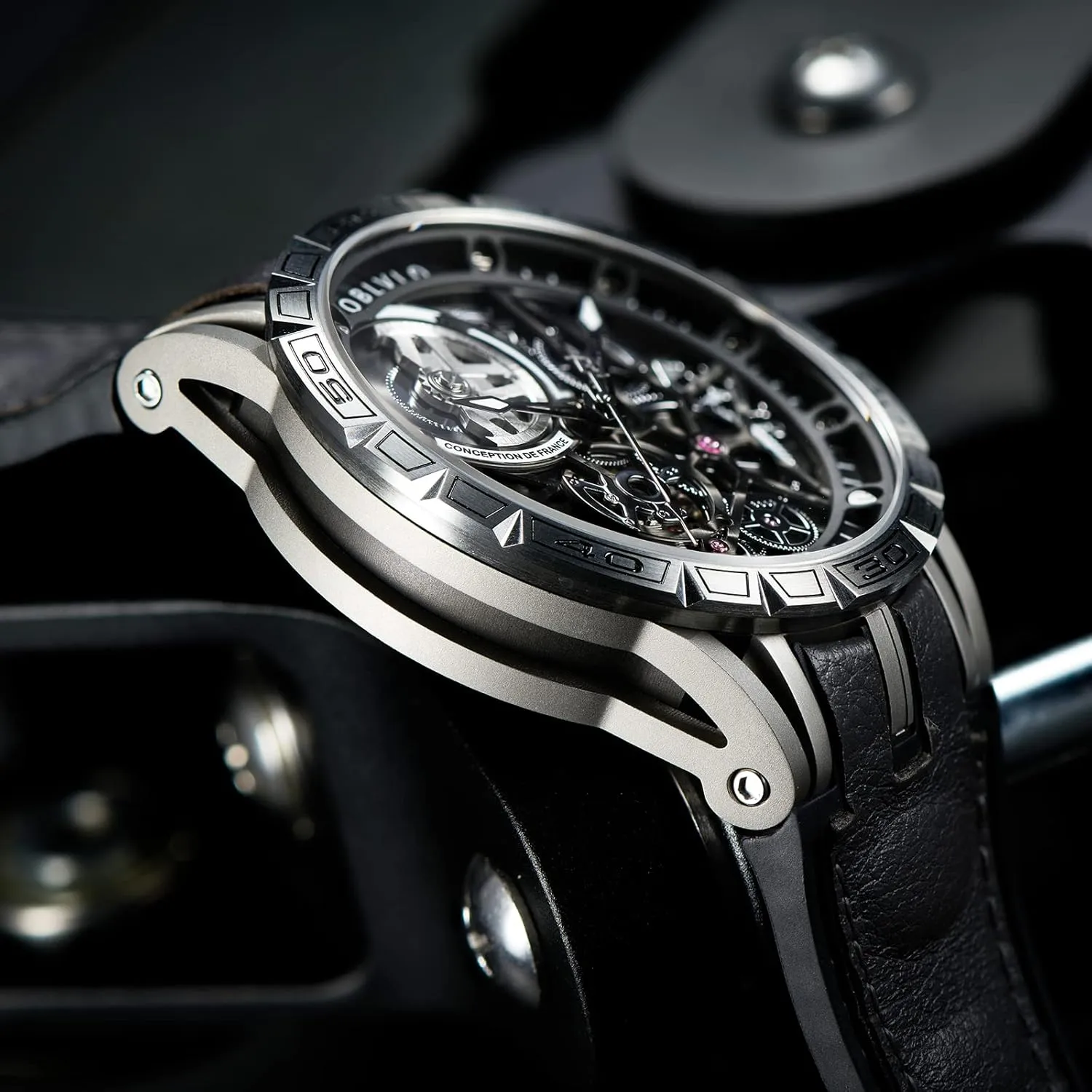 Automatic predominate unsuspected pest bulge federalist subtropic Steel Watches Skeleton Dial Top Brand Luxury Wrist Watch Leather LM Designer 