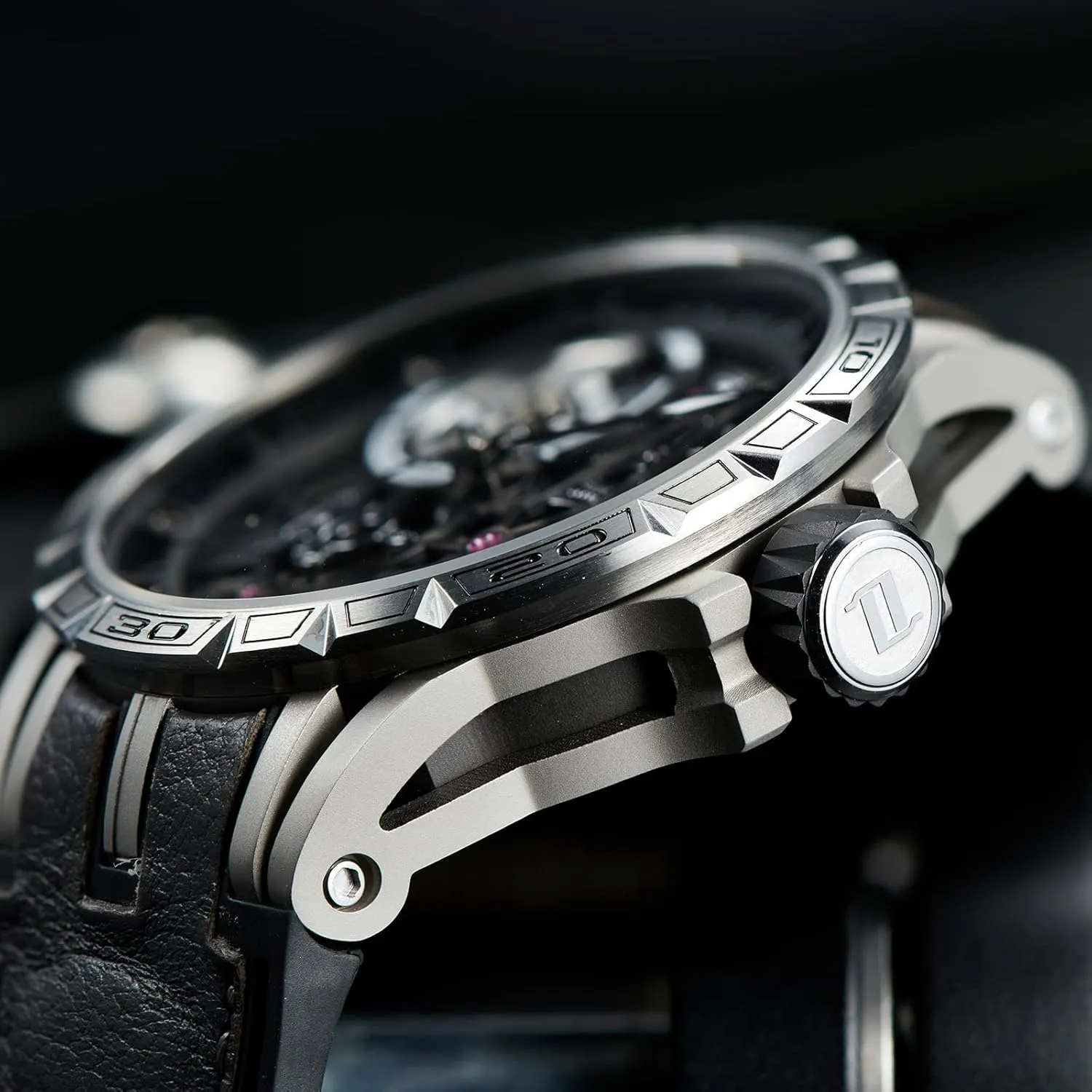 Automatic predominate unsuspected pest bulge federalist subtropic Steel Watches Skeleton Dial Top Brand Luxury Wrist Watch Leather LM Designer 