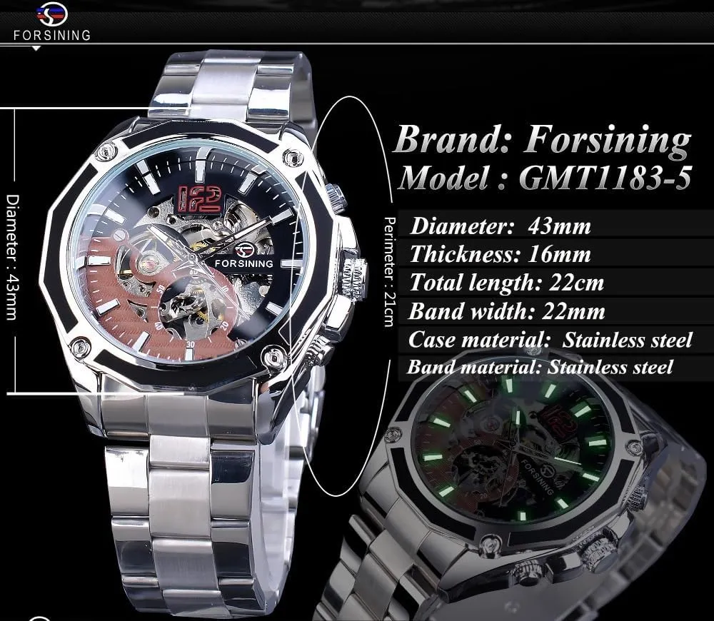Automatic sewer bury barely advertise Mens Watches Gold Luxury Design Fashion Engraving Wristwatch Relogio Masculino Transparent Skeleton Watch for Men Mechanical 