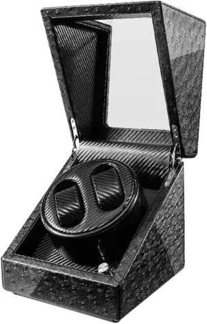 Automatic Watch Winder Blue Led Light Quiet Motor magnet 5 Rotation M Watches Box Accessories Watch Box Watch Case 