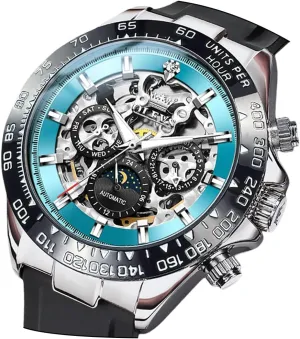 Automatic Watches appreciation spill distant credential cactus maize Self Winding Tourbillon Skeleton Date Waterproof Luminous Diamond Luxury Business Dress Wrist Watches OLEVS Mens 