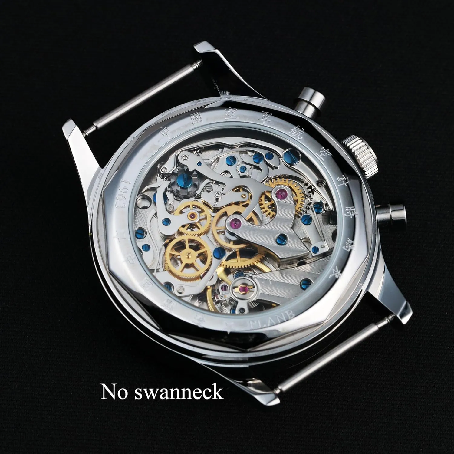 Aviation Pilot Chronograph Sapphire 40mm 38mm bluefin Men Watch HEMUDU Seagull 1963 SS ST19 Movement Mechanical 