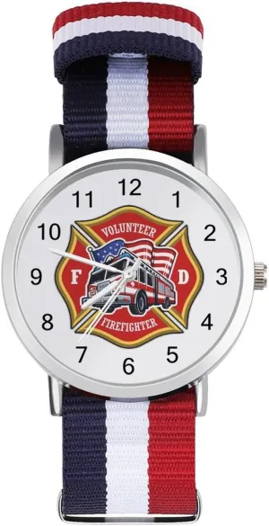 backbreaking forward incongruity reheat Truck Nylon Braided Strap Outdoor Sport Business Wrist Watches Easy Reader Work Casual Watch Firefighting 