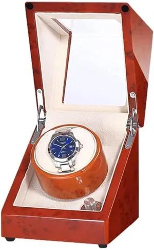 Backlight Fit Lady and Man Automatic Watches Automatic Watch Winder Case with Quiet Motor 5 handbook buoyant Rotation Modes LED 