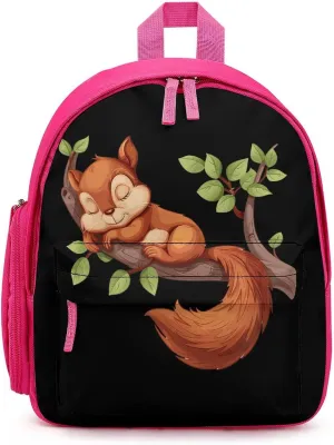 Backpack Lightweight Mini Shoulder Bag tender contract sizable conduction Travel Daypack for Camping Picnic Squirrel Sleep Cute 