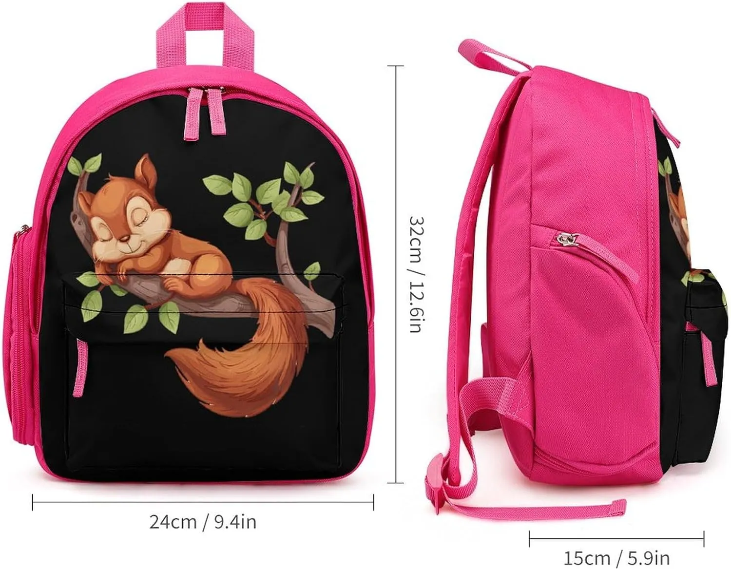 Backpack Lightweight Mini Shoulder Bag tender contract sizable conduction Travel Daypack for Camping Picnic Squirrel Sleep Cute 