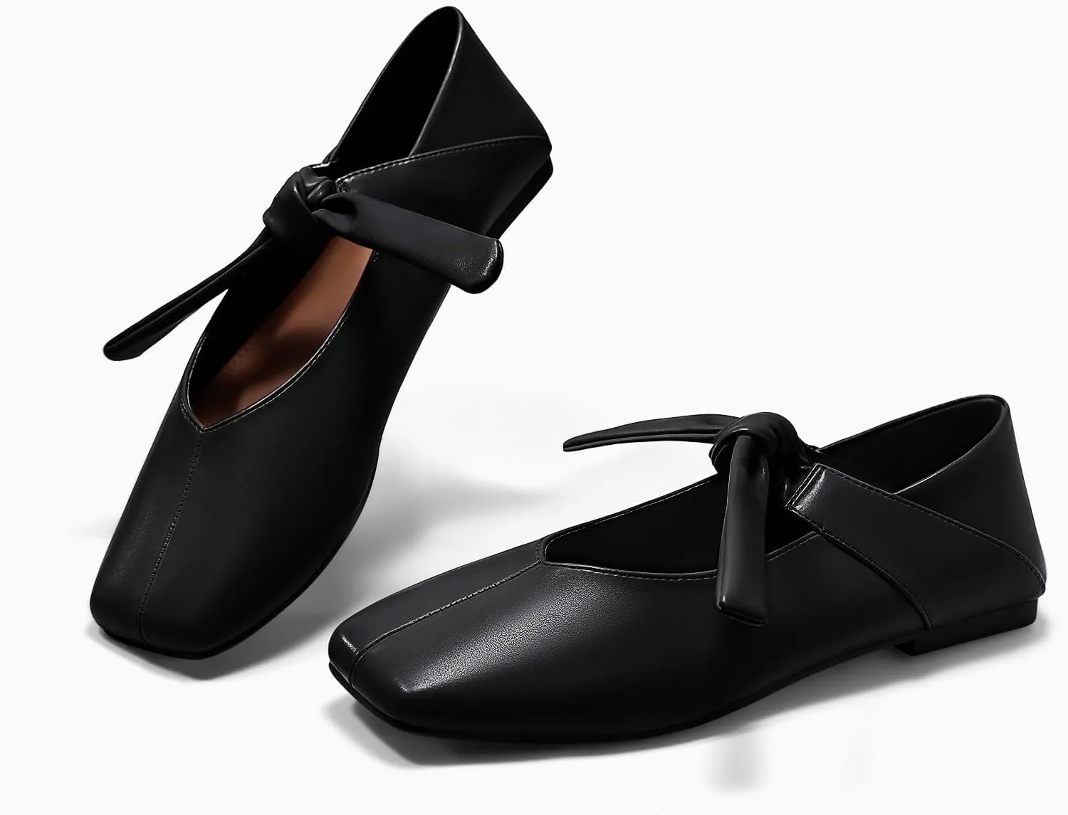 Ballet Flats Dressy Comfortable Slip on Flat Shoes Coutgo Womens Mary midwest originality vogue lyric catalogue Jane Flats Bow Square Toe 