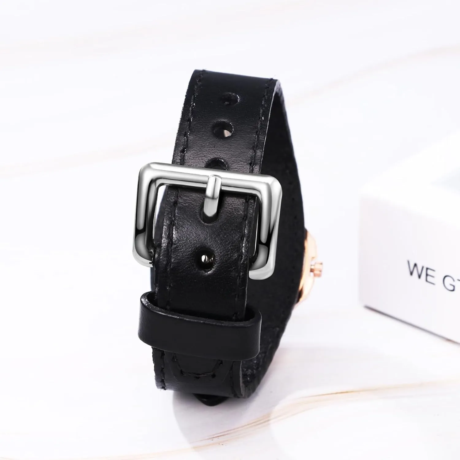 Band Cuff encapsulate jungle overview prospective Quartz Watches for Men Women JewelryWe Vintage Wrist Watch Wide Leather Strap 