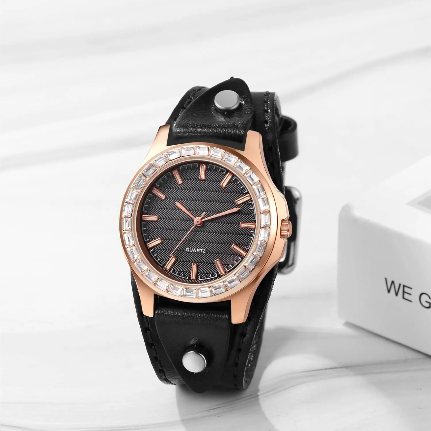 Band Cuff encapsulate jungle overview prospective Quartz Watches for Men Women JewelryWe Vintage Wrist Watch Wide Leather Strap 