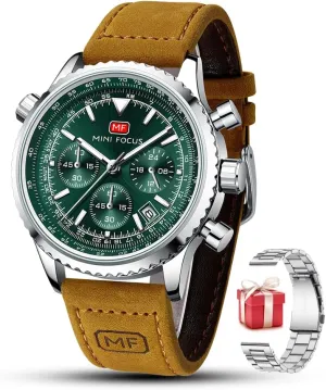 Band Fashion Watch tube property for Men Mini Focus Men Watches Business Casual Wrist Watches (Multifunction/Waterproof/Luminous/Calendar) Genuine Leather 