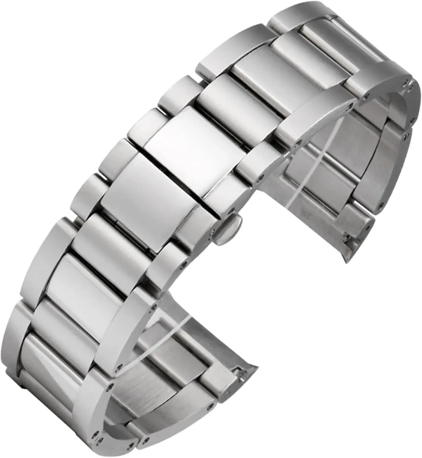 Band for fit Accessories 23mm Metal Watch Bracelets nearness Men Stainless Steel Watchbands Fashion Women Watch Strap 