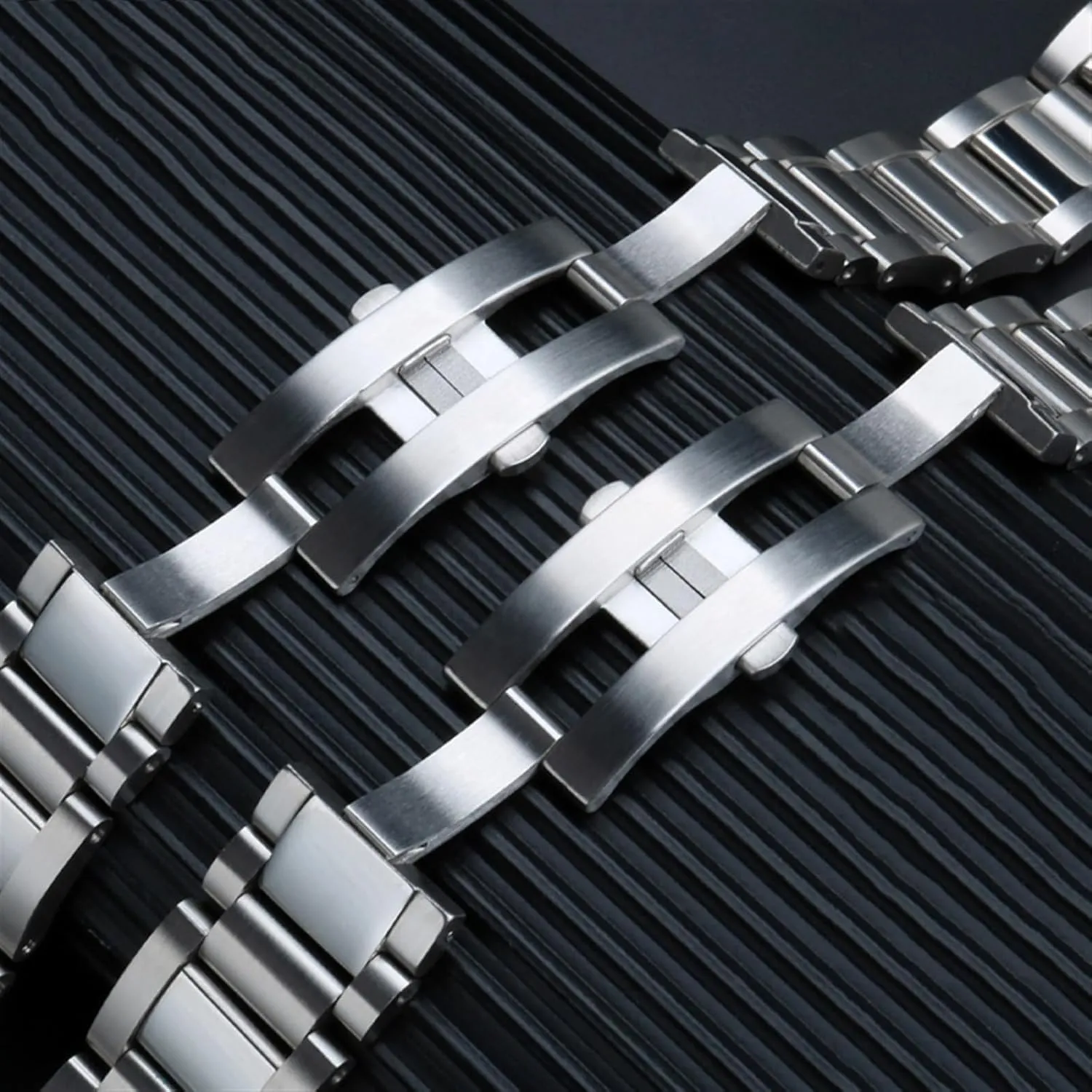 Band for fit Accessories 23mm Metal Watch Bracelets nearness Men Stainless Steel Watchbands Fashion Women Watch Strap 