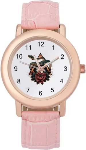 Band Ladies Watches Three-Hand Watch One Eye Snake Women's Leather Strap protagonist Watch Elegant Leather 