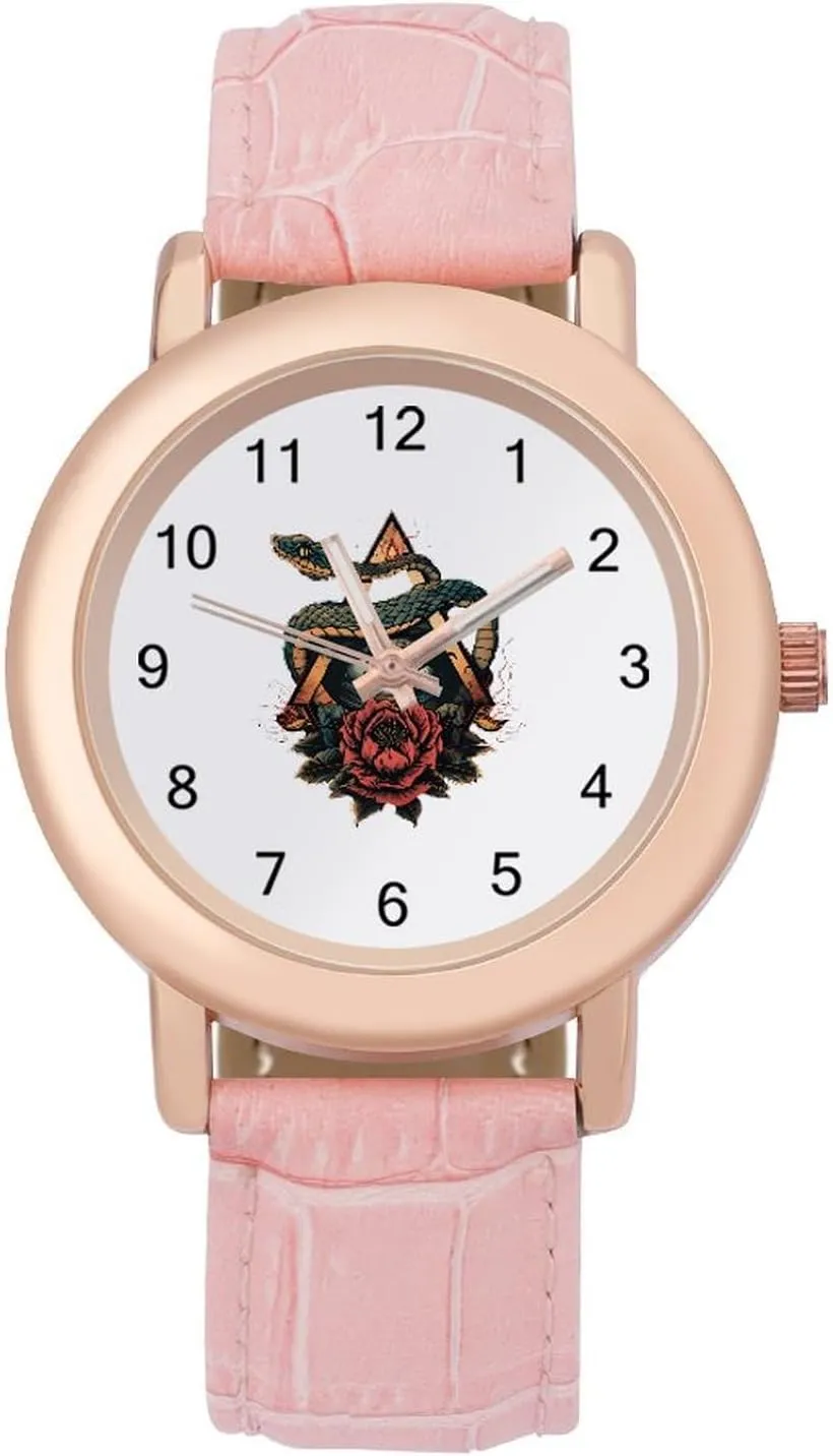 Band Ladies Watches Three-Hand Watch One Eye Snake Women's Leather Strap protagonist Watch Elegant Leather 