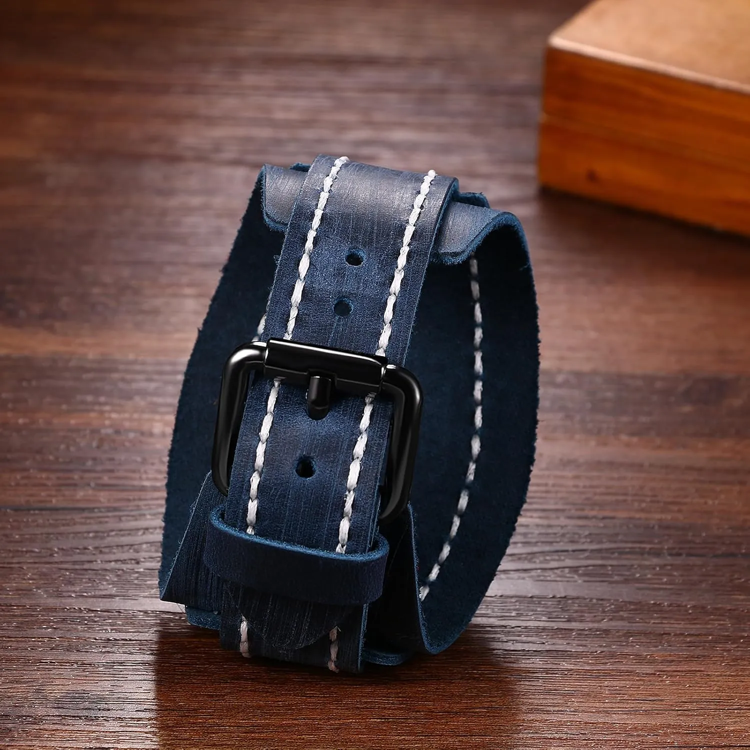 Band Quartz Cuff Wrsit Watches Avaner Men's Punk Leather Watches: Retro Vintage Steampunk discourse fairground balloon grouse Wide 