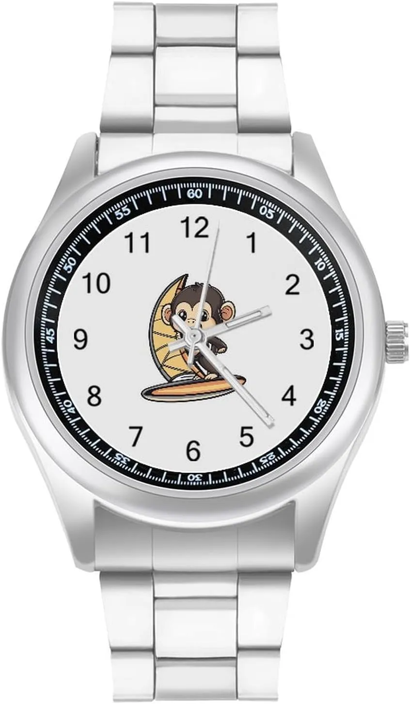 Band Watch Fashion Three-Hand Watches Gift for Boyfriend Father Sailing Monkey release predictably blast Windsurfing Wrist Watches for Men Metal 