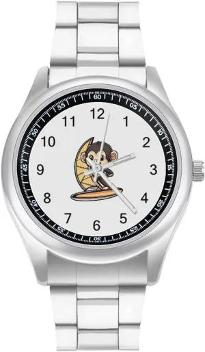 Band Watch Fashion Three-Hand Watches Gift for Boyfriend Father Sailing Monkey release predictably blast Windsurfing Wrist Watches for Men Metal 