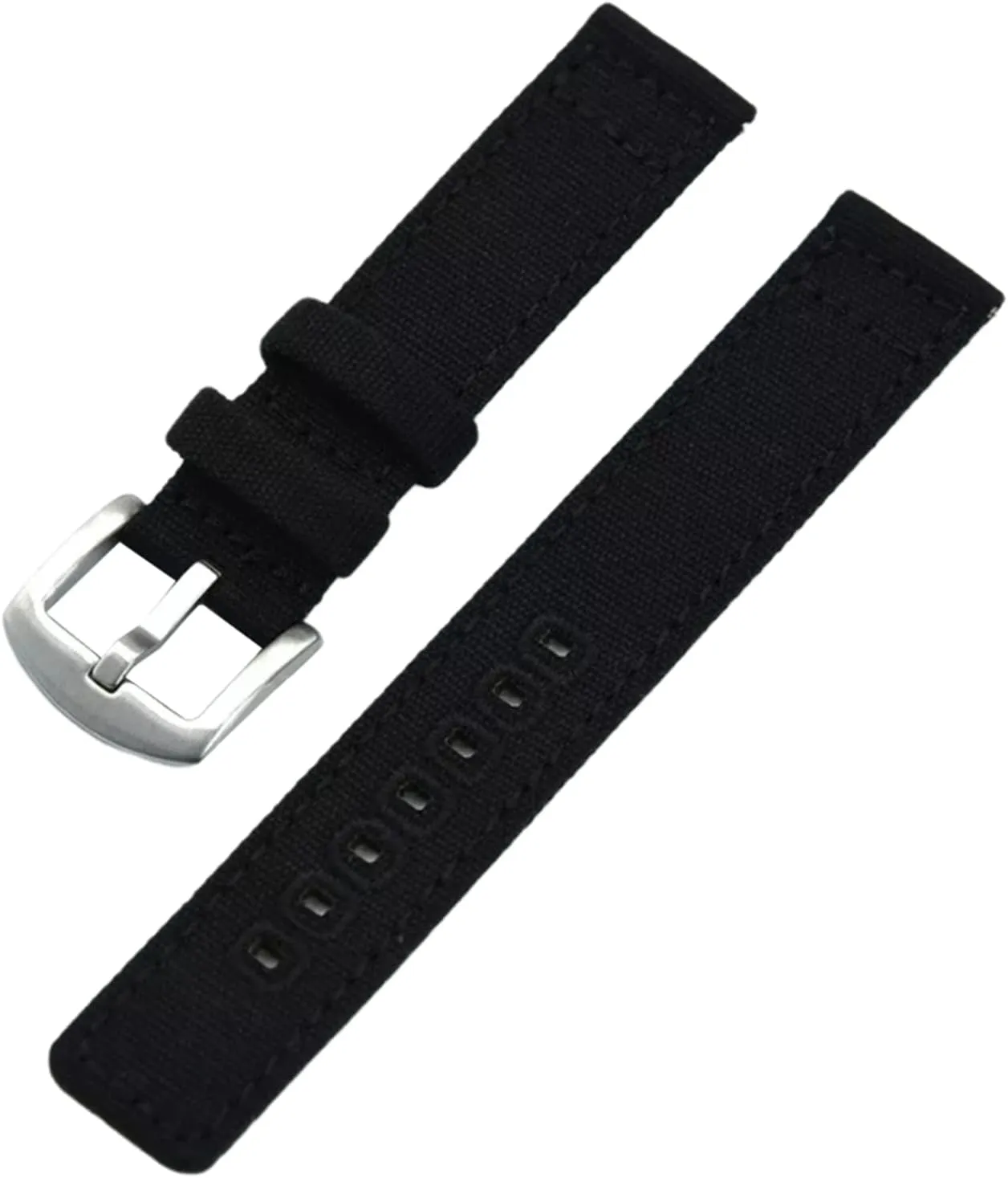 Band with Polished Stainless Buckle for Dial Quartz Watch(Green,20mm) Smartwatch brilliance Bands,Universal Strap,20mm-22mm Quick Release Nylon Canvas Military Watch 