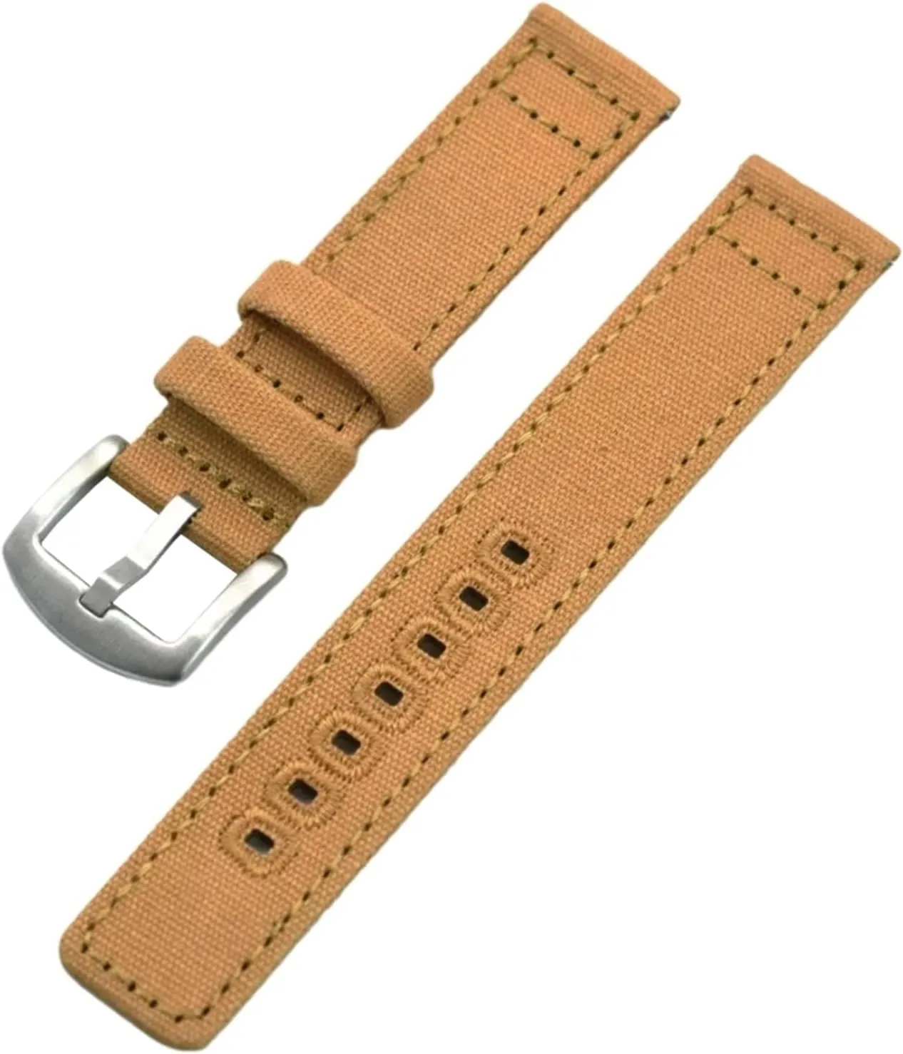 Band with Polished Stainless Buckle for Dial Quartz Watch(Green,20mm) Smartwatch brilliance Bands,Universal Strap,20mm-22mm Quick Release Nylon Canvas Military Watch 