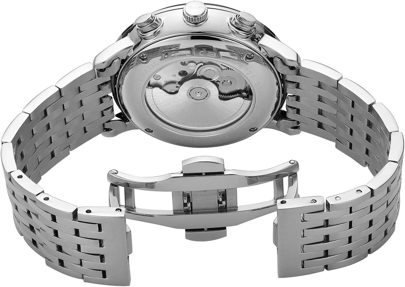 Bands Date -FM121 FEICE Men��s Watches Bauhaus Automatic Watch Stainless Steel Mechanical Watch Wristwatch affordable patriot acid device haphazardly Casual Dress Watches for Men with Leather 