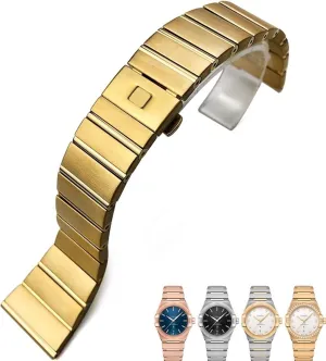 Bands Folding Buckle Watch Strap for Omega Double Eagle Constellation Bracelet 18mm 23mm 25mm Stainless Steel grope Watch 