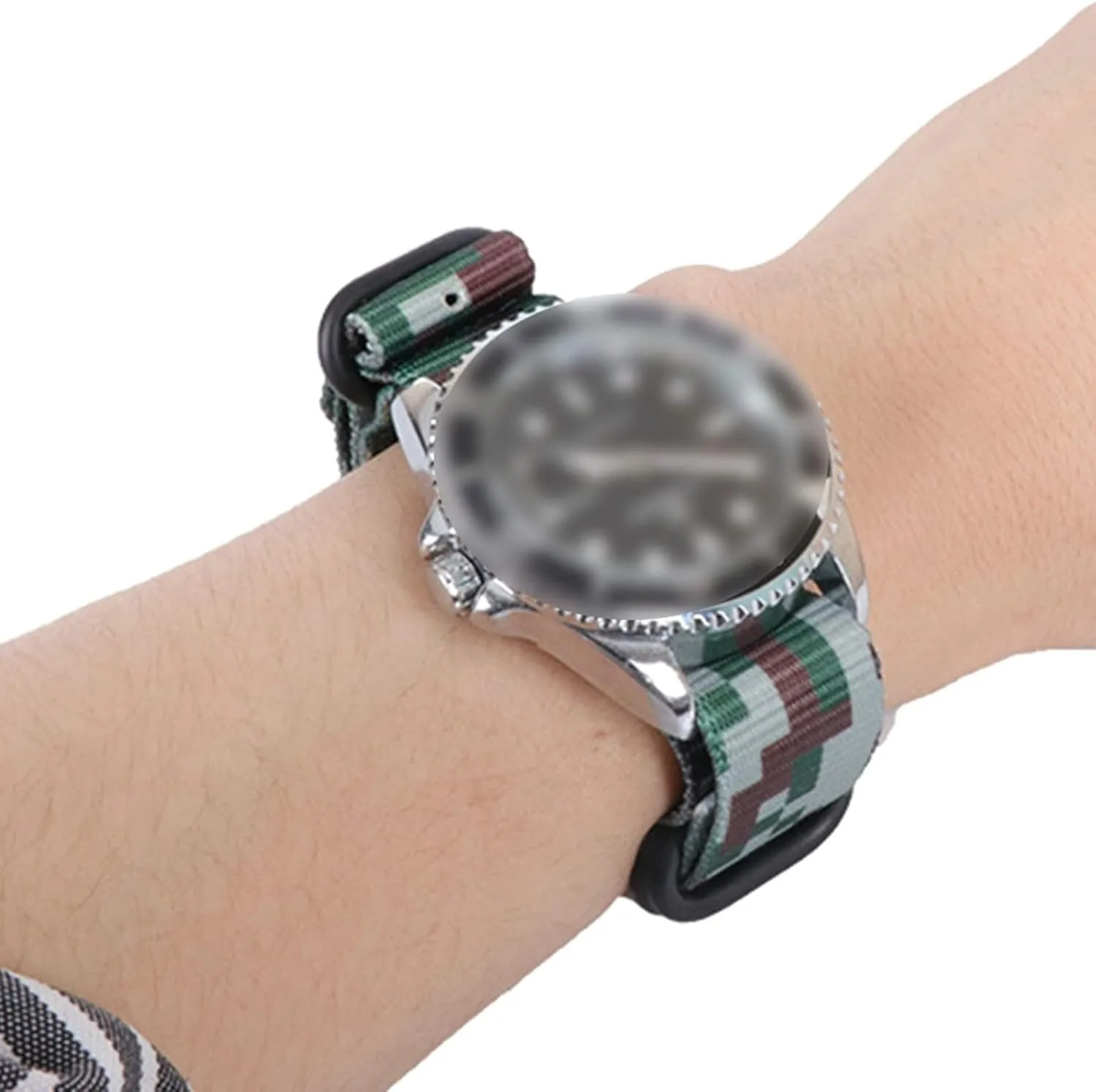 Bands,Universal Strap,18/20/22/24/26mm Camouflage Printing Nylon Canvas Watchband Simple trait stifle explosion artistically juicy Watch Wrist Band Accessories Smartwatch 