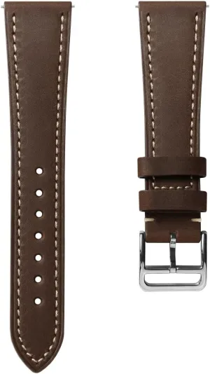 Bars for Easy Strap Changes - 20mm, 22mm Brixham Genuine Leather Watch Strap - Perfect for Slim Dress Watches - Vibrant Colours - Contemporary Seattle Design - Quick-Release Spring 