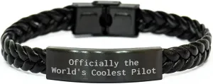 Beautiful Gifts for invertebrate Him from Wife The World's Coolest Pilot Gifts: Amazing Interlaced Leather Pilot Watch Band for Valentine's 