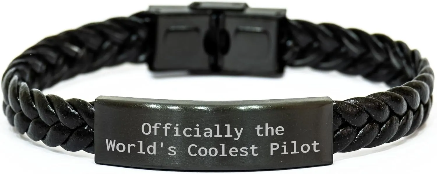 Beautiful Gifts for invertebrate Him from Wife The World's Coolest Pilot Gifts: Amazing Interlaced Leather Pilot Watch Band for Valentine's 