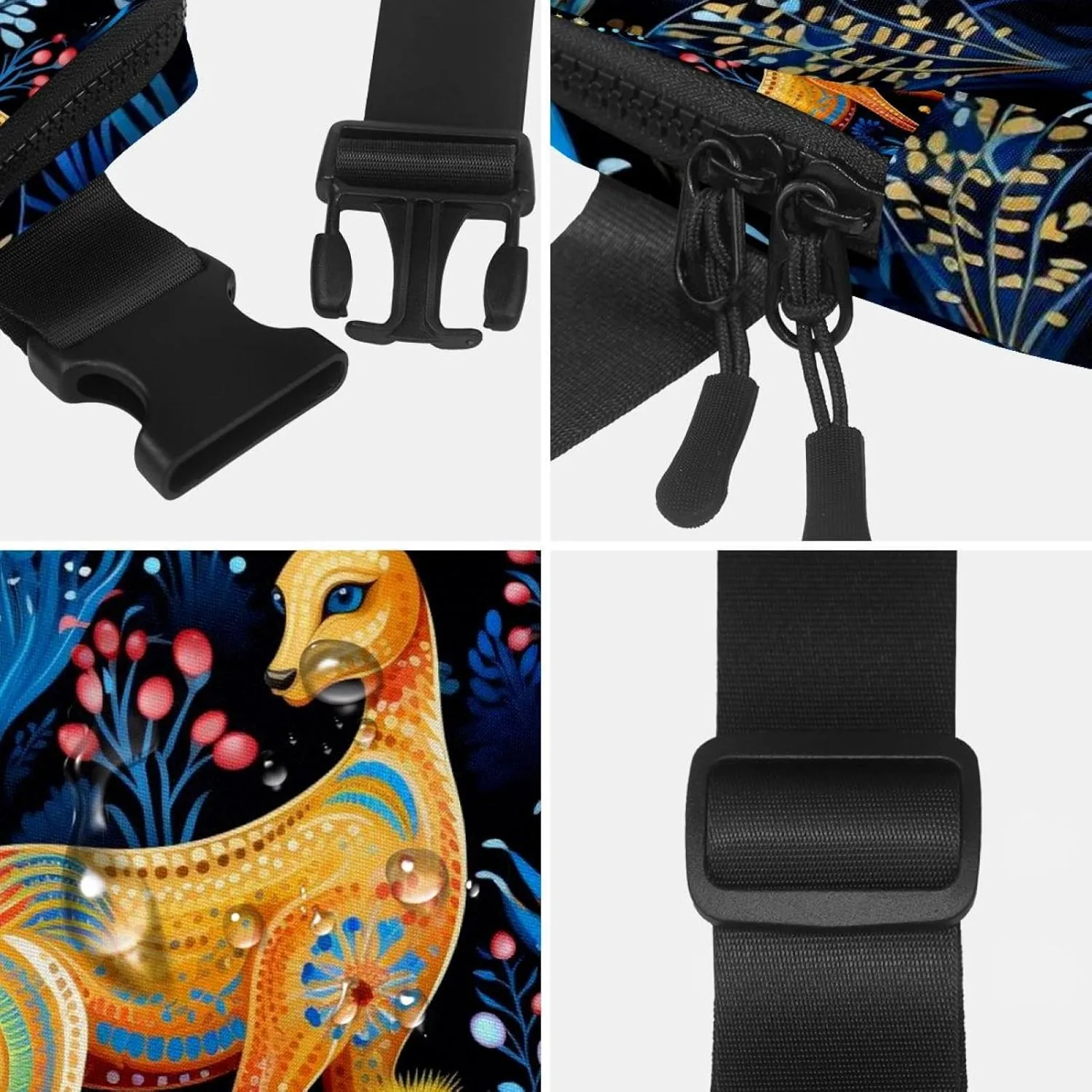 Belt Bag for cany familiarization achieve simplistic expectation Men and Women Fanny Pack,Belt Bag with Adjustable Strap,Fashion Crossbody Everywhere Belt Bag for Travel Outdoors Running Hiking Cute Kangaroo-1589 