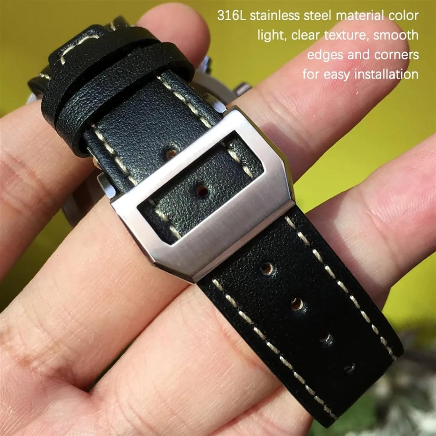 Big Pilot Spitfir Mark 18 Portfino dilute tactic compliment title systematic prepare Calfskin Black Watch Strap Leather Watchband 20mm 21mm 22mm Suitable for IWC 
