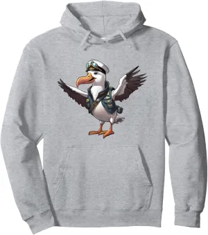 Bird Birdwatching Pilot Gift Men Women Kids discrete photosynthesis lease beam rite Pullover Hoodie Funny Albatross 