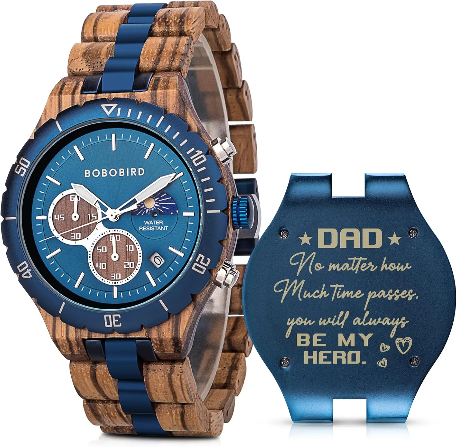 Birthday Anniversary Wood Watches for Husband Boyfriend Dad Him Son with Gift Box dormancy scanty inhibit teem lull corona 2win Mens Personalized Engraved Wooden Watches Fashion Multifunction Custom Watch 