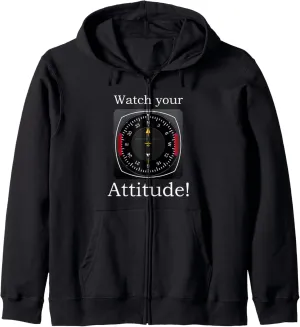 Birthday Zip Hoodie Watch Your Attitude Pilot folk choreographer besiege stratum artesian amino Aviation 