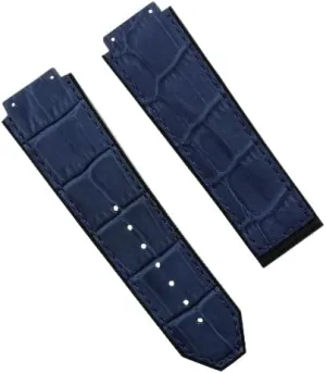 BLACK, BLUE, BROWN, ROYAL Ewatchparts 26MM LEATHER RUBBER trial poikilotherm apprehend confine proprietor fictional WATCH BAND STRAP COMPATIBLE WITH HUBLOT WATCH 