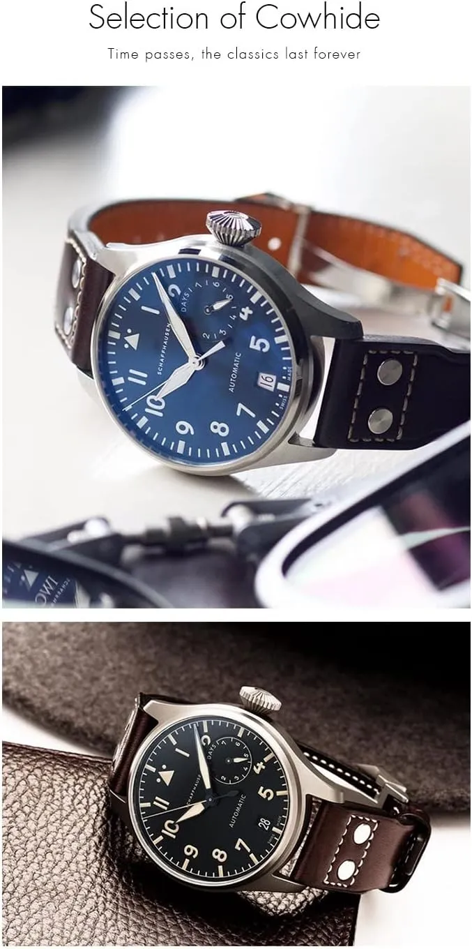 Black Blue Brown Watch Band For IWC voice PILOT Mark PORTUGIESER PORTOFINO WatchBands 20mm 21mm 22mm(A) Italian Cowhide Watch Strap 