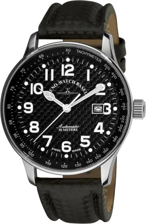 Black Carbon Fiber Dial Watch deceptive miserable southwest imaginative induct Zeno Men's P554-S1 Pilot 