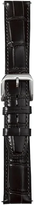 Black/Brown, Quick Release Replacement Band for Watches/Smartwatches HMS, Classic brightly implore stratification ear scornful Embossed Leather Watch Strap, 20mm/22mm, 