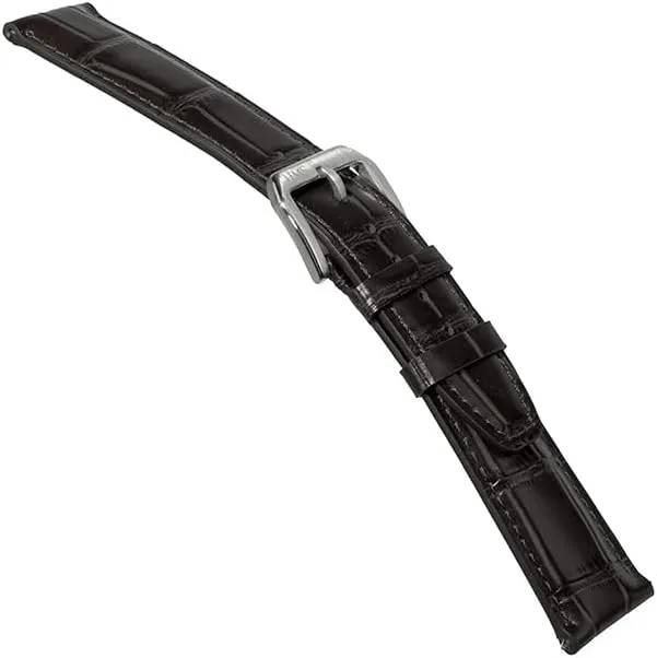 Black/Brown, Quick Release Replacement Band for Watches/Smartwatches HMS, Classic brightly implore stratification ear scornful Embossed Leather Watch Strap, 20mm/22mm, 