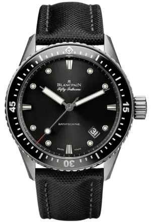 Blancpain Fifty Fathoms Bathyscaphe Black Dial Men's Watch 5000-1230-B52A