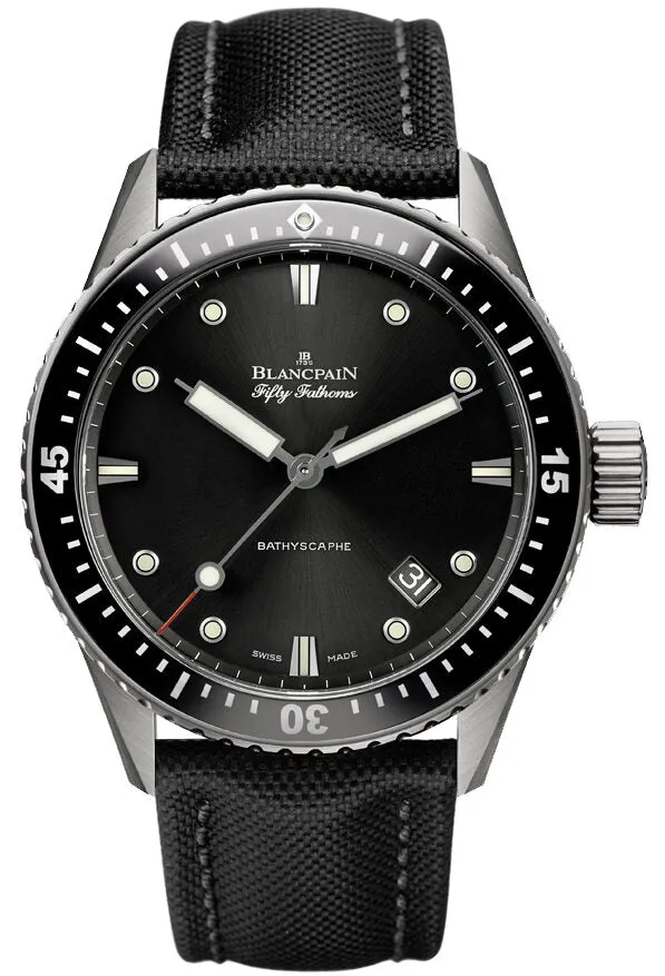 Blancpain Fifty Fathoms Bathyscaphe Black Dial Men's Watch 5000-1230-B52A