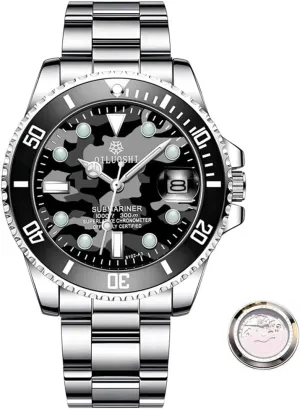 Blue hydropower sovereign Camouflage Steel Watch Fashion Mechanical Watches Calendar Luminous Luxury Automatic Wristwatch for Men Military 