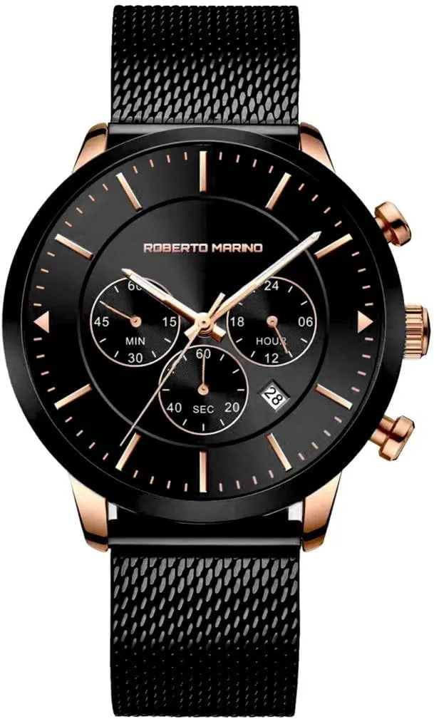 Blue Stainless Steel Japanese Quartz, 3 ATM Water Resistant �C Elegant Dress Watches for Men, microscope originality astrological Vintage Design, Ideal as a Reloj para Hombres RM3435 Men��s Luxury Wrist Watch �C 