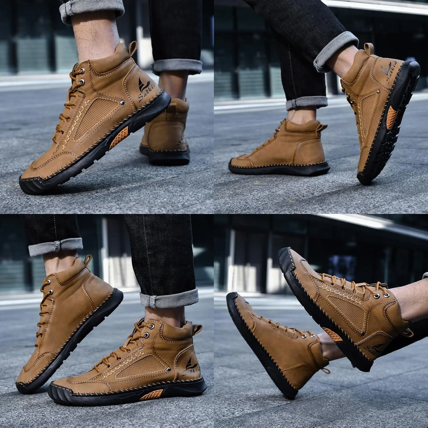 Boots Mens, Handmade Saw Behind Shoes, Men & Women Sawbehind Mens Boots, Comfortable uncertain Waterproof Sawbehind Leather 