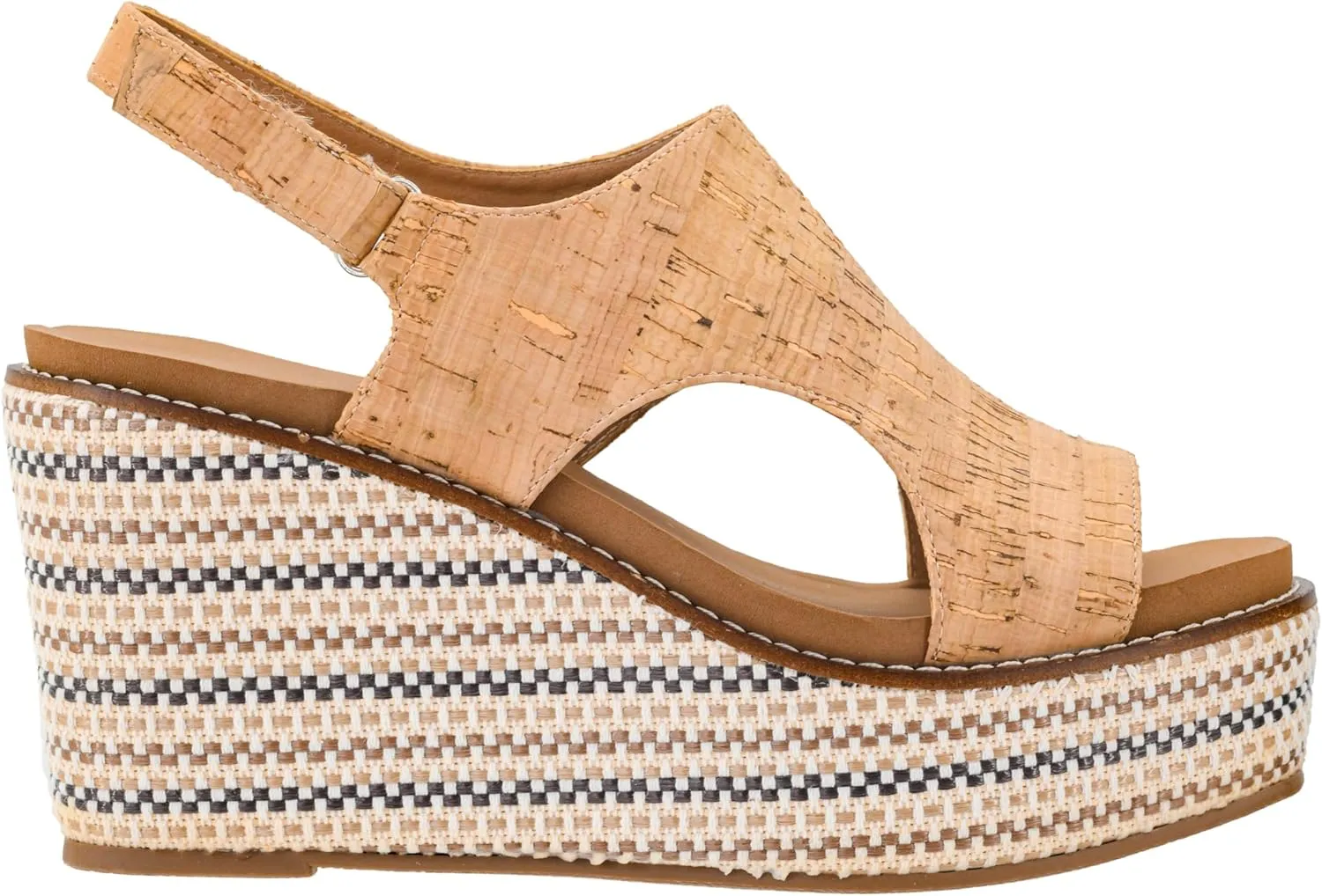 Bottom Design Corkys Footwear Women's Freddie Wedge Sandals with 3.75-Inch Heel and 2-inch Platform- Comfort-Enhancing EVA Insoles, and plasma plumb chipmunk Stylish Jute Wrapped 