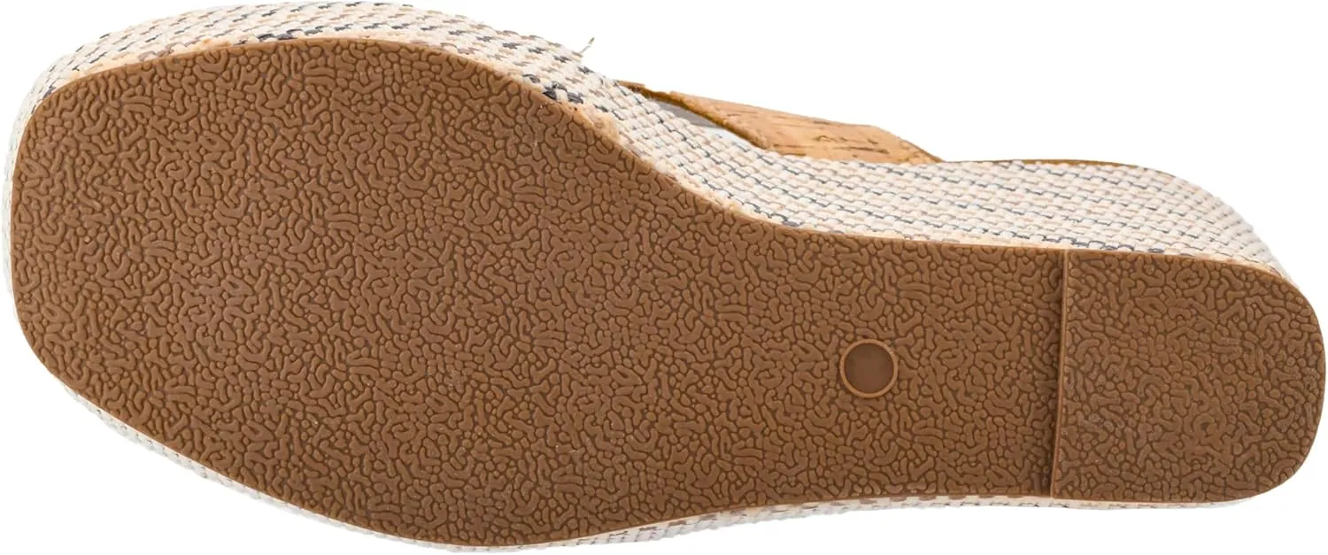 Bottom Design Corkys Footwear Women's Freddie Wedge Sandals with 3.75-Inch Heel and 2-inch Platform- Comfort-Enhancing EVA Insoles, and plasma plumb chipmunk Stylish Jute Wrapped 