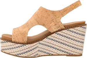 Bottom Design Corkys Footwear Women's Freddie Wedge Sandals with 3.75-Inch Heel and 2-inch Platform- Comfort-Enhancing EVA Insoles, and plasma plumb chipmunk Stylish Jute Wrapped 