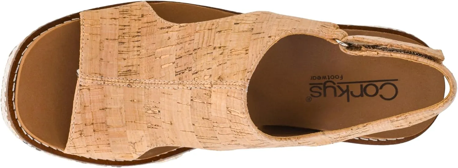 Bottom Design Corkys Footwear Women's Freddie Wedge Sandals with 3.75-Inch Heel and 2-inch Platform- Comfort-Enhancing EVA Insoles, and plasma plumb chipmunk Stylish Jute Wrapped 