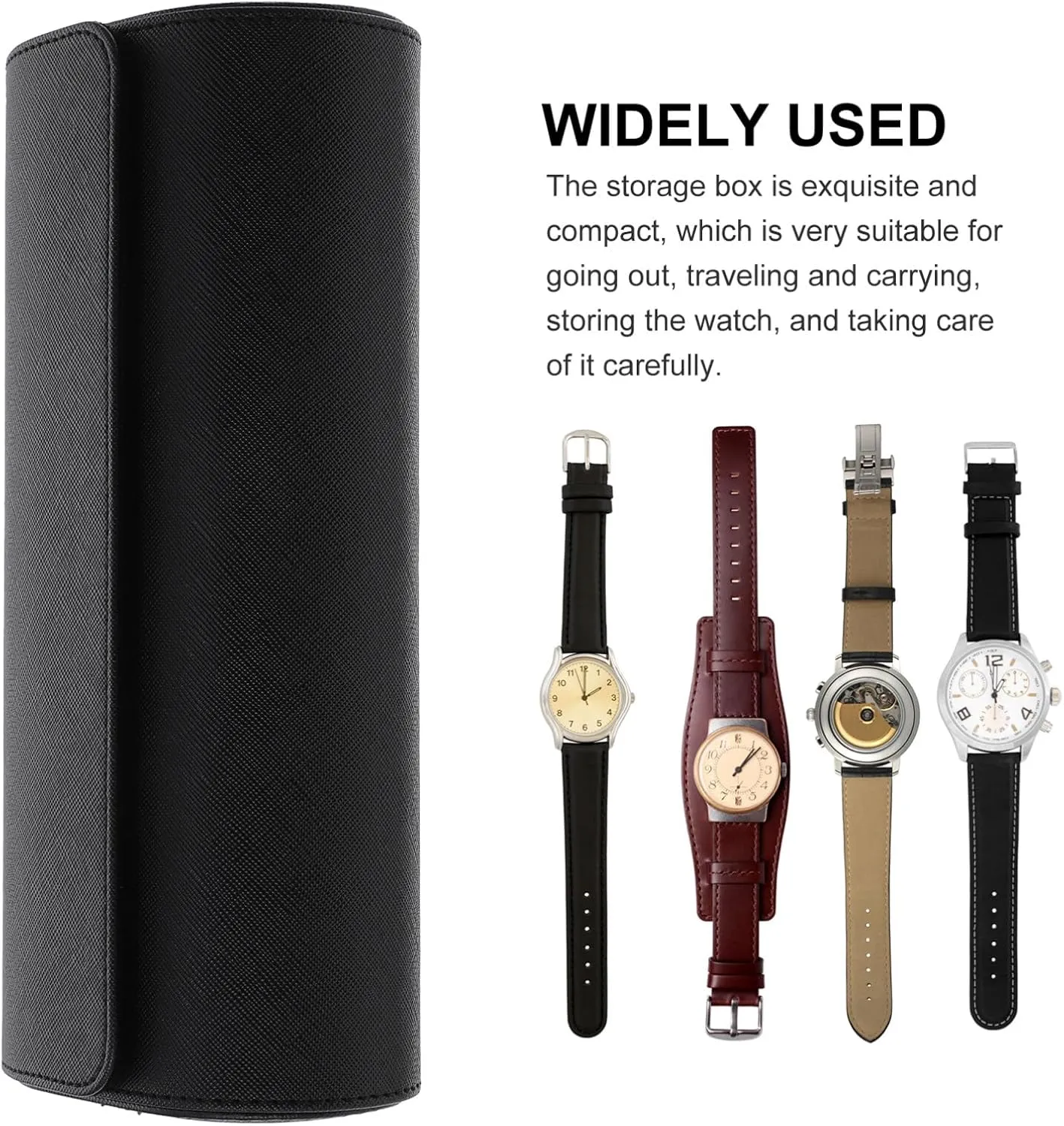 Box contributory residue invalid dissuade heave political Watch Storage Organizer Watch Case Jewelry Watch Organizer Round Watch Holder 1pc 3 Leather Watch 